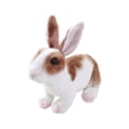 thumbnail image 3 of Wizlet Realistic Spotted Rabbit Plush Stuffed Animal, 11.8 Inch Fluffy Bunny Plush Toy, Cute Wildlife Doll Gift-Brown, 3 of 7