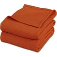 thumbnail image 4 of Premium Combed Cotton Waffle Weave Thermal Blanket Cozy Medium Weight All Season, 4 of 5