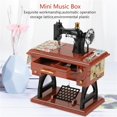 thumbnail image 1 of Mini Sewing Machine Music Box,Retro Classical Treadle Sewing Machine Table Desk Mechanical Clockwork Music Box for Home Decor, 1 of 6