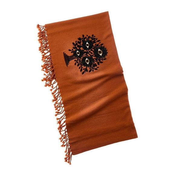 Jonathan Adler Tree of Eyes Embellished Throw, Orange