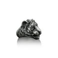 thumbnail image 4 of Asian Tiger Handmade Sterling Silver Men Ring, Wild Cat Animal Ring, Asian Tiger Silver Men Jewelry, 3D Tiger Head Biker Ring, Ring For Men, 4 of 5