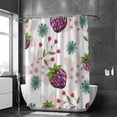 thumbnail image 2 of FREEAMG Bath Curtains Shower Curtain Strawberry Berries Flowers Bathroom Waterproof Machine Washable 72x72 inch, 2 of 6