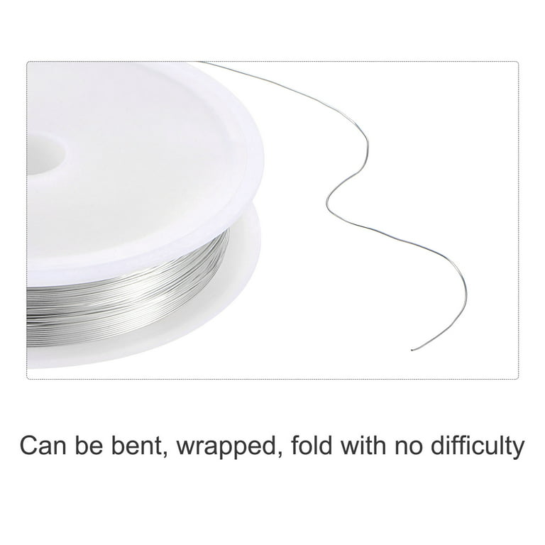 ColourCraft Wire, 28 Gauge (0.013 in, 0.32 mm), Tarnish Resistant Silver  Plated, approx. (498 ft) 151 m, 1/4 lb (.11 kg)