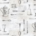 thumbnail image 1 of Norwall NWKE29939 Staunton Kitchen Utensils Toile Textured Wallpaper, 1 of 1