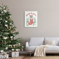 thumbnail image 2 of Meowy Christmas Clever Cat Nestled Patterned Stocking Animals & Insects Painting Gallery-Wrapped Canvas Print Wall Art, 2 of 7