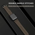 thumbnail image 4 of FIEWESEY Fabric+Leather Watch Band Compatible with Apple Watch 42mm 44mm 45mm 49mm Watch,Canvas Strap with Soft Leather Lining and Snap Button for Apple iWatch Series 8/7/6/5/4/3/2/1/SE (Brown), 4 of 6