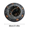 thumbnail image 2 of 3D Halloween Round Rug Stone Well Skeleton Cross Rose Design Velvet Non- Washable Area Rug for Halloween Party 31.5 in F, 2 of 5