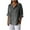 Gray, variant on HomeDM Cotton Linen Shirts for Women, 3/4 Sleeve Button Down Crew Neck Solid Color Loose Fit Summer Tops - Pink/S
