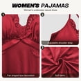 thumbnail image 6 of QYLUX Women Nightgown Sexy Sleepwear V-neck Modal Babydoll Lace Chemise Lingerie Lounge Dress, 6 of 9