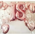 thumbnail image 4 of Globos elegantes de oro rosa, decoraciones premium reutilizables para el cumpleaños número 18 para hombres y mujeres, juego completo de suministros para fiestas con globos de confeti y pancarta de, 4 of 5