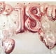 thumbnail image 4 of Globos elegantes de oro rosa, decoraciones premium reutilizables para el cumpleaños número 18 para hombres y mujeres, juego completo de suministros para fiestas con globos de confeti y pancarta de, 4 of 5
