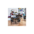 thumbnail image 3 of Regency Kee 36 in. Round Mobile Adjustable Classroom Table- Neo Walnut Top, Black Base & 4 Andy 12 in. Black Stack Chairs, 3 of 8
