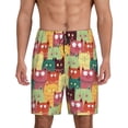thumbnail image 1 of Fotbe Cute Cartoon Cat Pantalones Cortos de Pijama para Hombre, Ropa de Dormir, Pantalones de Pijama Cortos para Hombre-3X-Large, 1 of 6