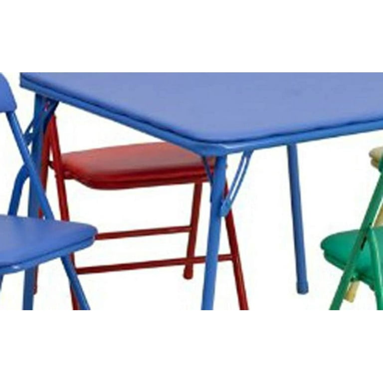 Flash furniture kids colorful 5 piece folding table and chair set sale