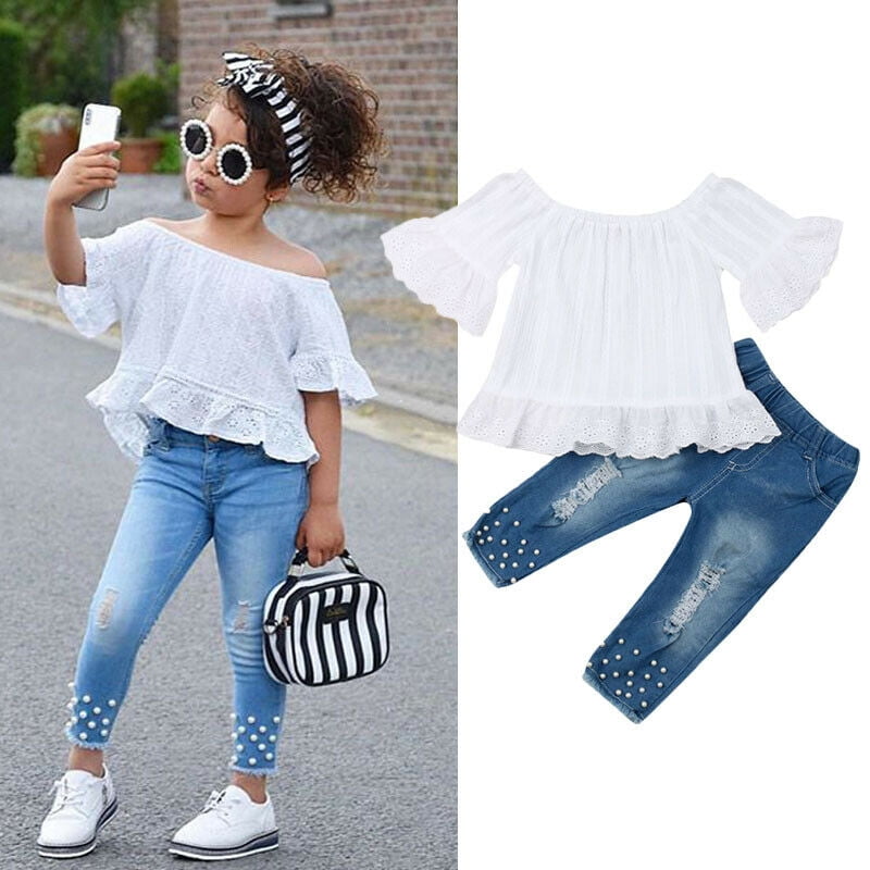 denim t shirts for girls