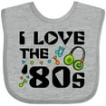 thumbnail image 3 of Inktastic I Love the '80s-musical notes Boys or Girls Baby Bib, 3 of 4