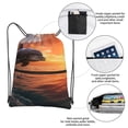 thumbnail image 2 of Sigee Sunset Dancing Dolphin B for Drawstring Zipper Backpack ,Waterproof, Durable, Lightweight Gym Bag for Sports, 2 of 5