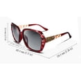 thumbnail image 4 of FEISEDY Polarized Women Square Sunglasses Sparkling Composite Shiny Frame B2289, 4 of 6