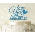 thumbnail image 1 of """Love You More"" Wedding Cake Topper Personalized Glitter Cake Topper Cake Decorations Color Option Available 6""-7"" Inches Wide", 1 of 1