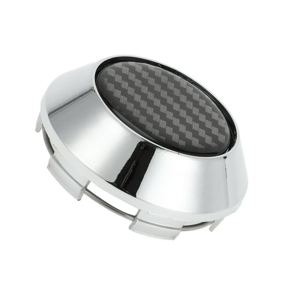 Unique Bargains Car Wheel Hub Center Caps 68mm 2.68" OD Scratch Resistance ABS Plastic Carbon Fiber Pattern Silver Tone