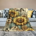 thumbnail image 2 of TIAOTIAOHOU  Flannel Throw Blanket Sunflower Gifts Print for Kids Adults Women, 2 of 6