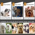 thumbnail image 5 of Peine de aseo para perros, peine rastrillo para gatos con cepillo de dientes de doble cara de metal redondeado, peine para pulgas para mascotas de pelo medio y largo (1 unidad), 5 of 5