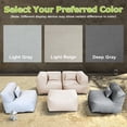 thumbnail image 4 of 5 Pieces Olefin Patio Conversation Set with Thickened Cushions 4-Seat Outdoor Furniture Set with Bean Bag Chairs (Light Beige), 4 of 8