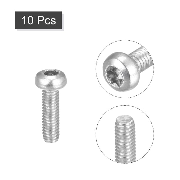 Vis à Tête Plate Torx M3x10mm – Lot De 50, Acier Inox 304, Uxcell