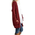 thumbnail image 6 of Women's Cardigan Sweater 2025 Loose Long Sleeve Open Front Knit Coat with Pockets, 6 of 8