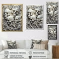 thumbnail image 4 of Designart "Monochromatic Skull Simplicity" Skull Wall Art Prints, 4 of 7