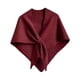 thumbnail image 3 of Chal envolvente para mujer, regalo acogedor, suéter con hombros descubiertos, chal, bufanda suave para invierno Rojo, 3 of 5