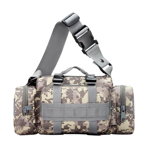 Bolso camuflaje 3P cruzado en la cintura - Mochila táctica militar para pesca, senderismo y deportes al aire libre, 34x14x18cm