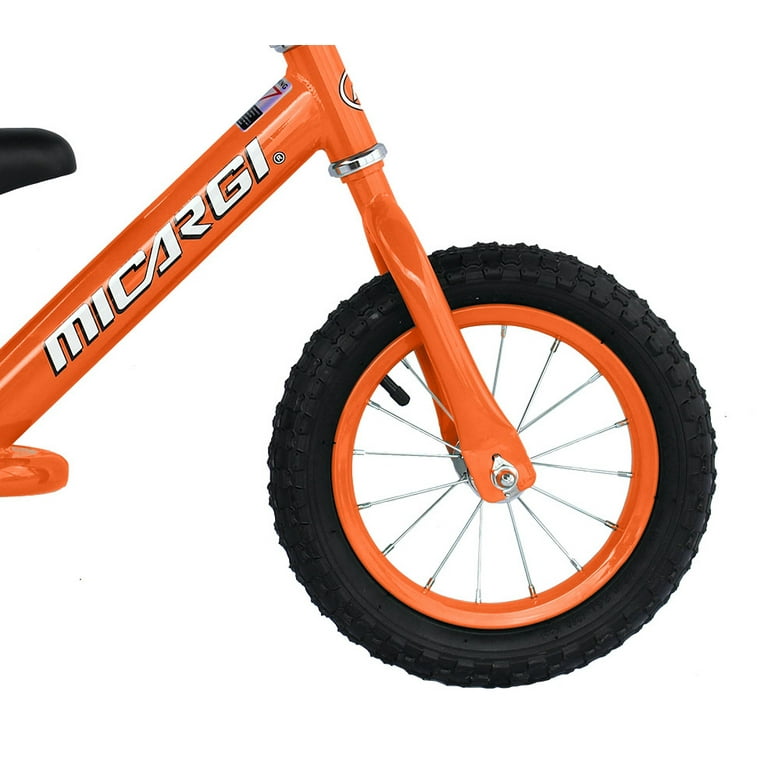 Ustoyoutlet 12 Inch Road Hunter Sport Balance Bike Steel Frame Bicycle No Pedal Orange Rims With Air Tire Kid S