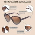 thumbnail image 3 of LVIOE Heart Sunglasses for Women, Polarized Heart Shaped Sunglasses with UV Protection Heart Style Retro Glasses for Shopping, 3 of 4