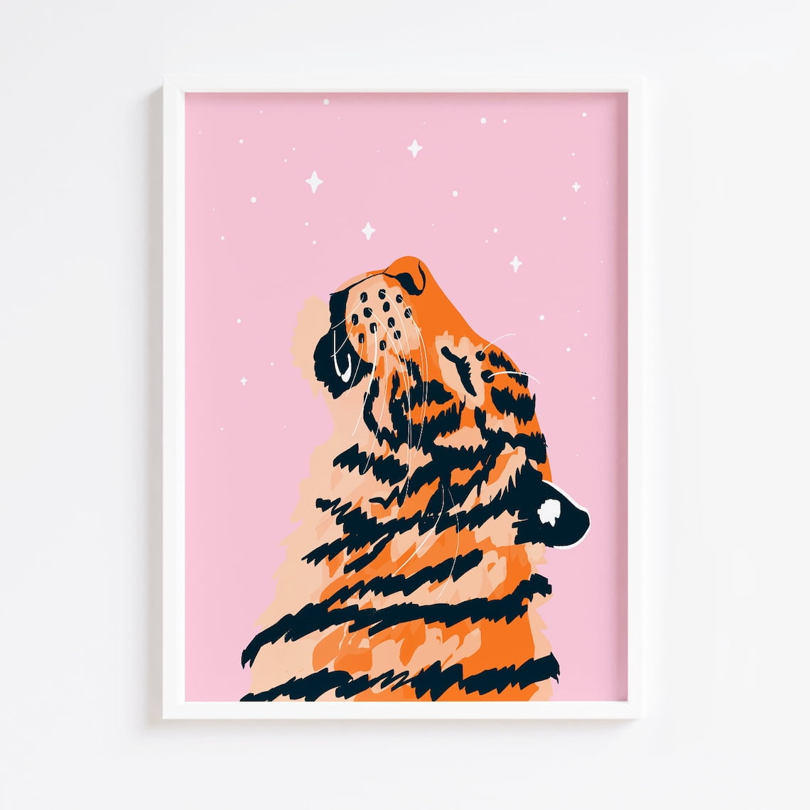 Colourful Tiger Wall Art Bedroom Office Gallery Wall Home And Living Room Decor