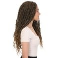 thumbnail image 4 of LUXLUXE Minia Curly Braided Lace Wig for Women, Long Hand-Tied, Black to Honey Blonde, 4 of 10