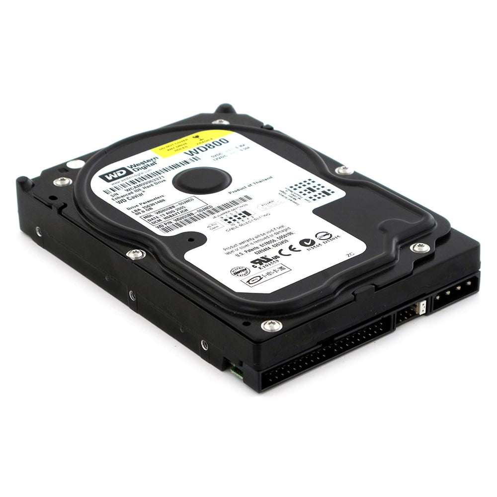 Western Digital 80GB Hard Drive HDD 3.5 in 7200RPM IDE PATA WD800 ...