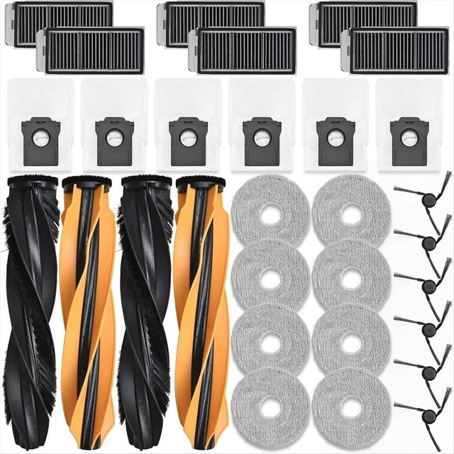 Accesorios: Repuestos para la Aspiradora Robot para X50 Ultra, Cepillo Lateral Principal, Filtros HEPA, Paño de Fregado, Bolsas para el Polvo.