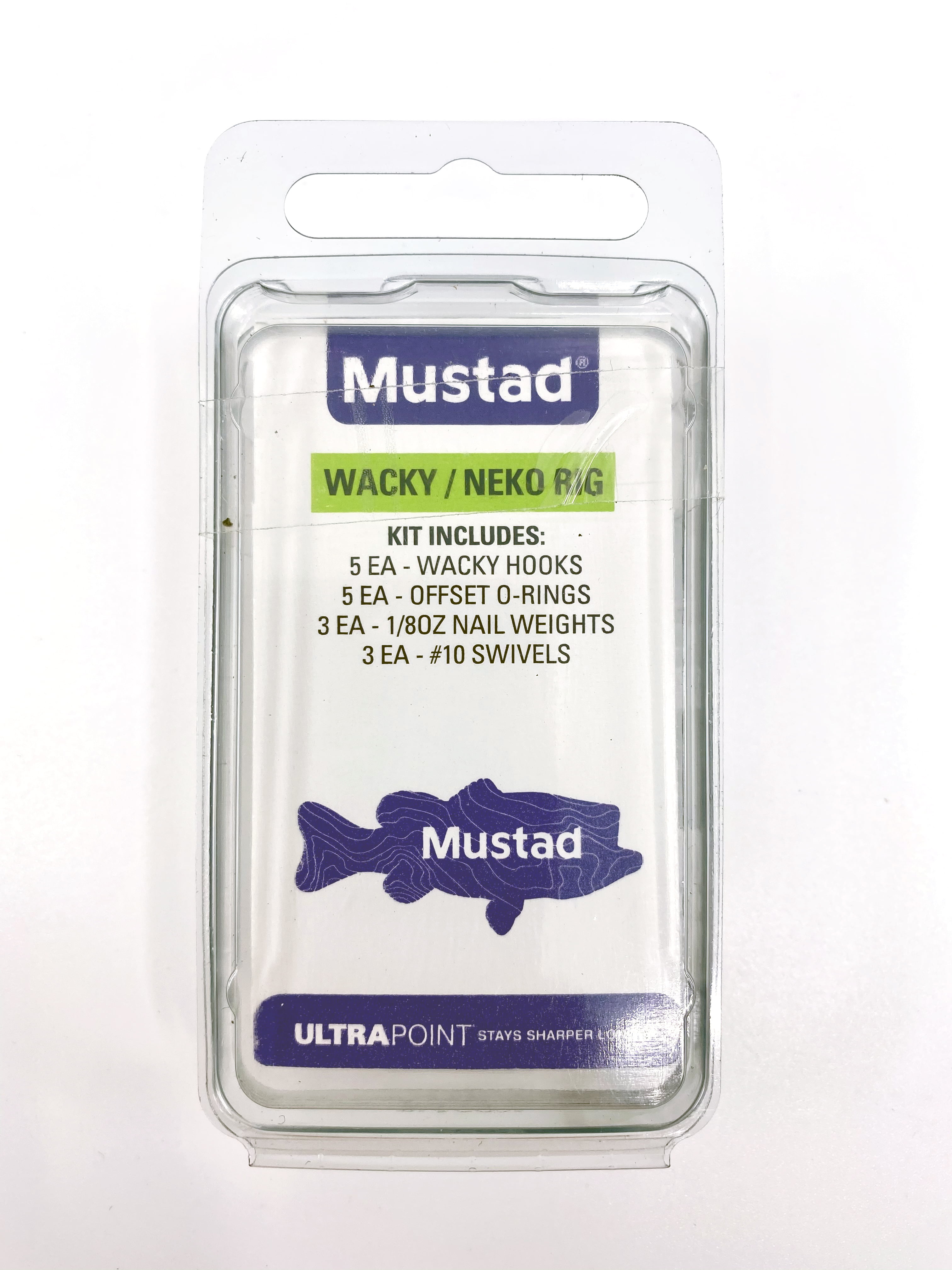 Mustad Wacky/Neko Rig Assorted Fishing Hook Kit 