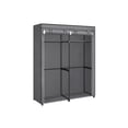 thumbnail image 3 of SONGMICS Closet Storage Organizer, Portable Wardrobe with Hanging Rods, Clothes Rack, Gray, 3 of 5