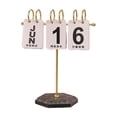 thumbnail image 4 of Calendario de escritorio de metal Calendario Soporte creativo reutilizable Calendario plegable Fecha, 4 of 8
