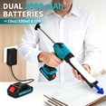 thumbnail image 3 of Cordless Caulking Gun, 21V Battery Powered Caulk Gun, Electric Caulking Gun w/2 x 2.0Ah Batteries, 9Pcs Caulk Remover Tool, LED Light, Auto Retract for Filling, Sealing, 3 of 8