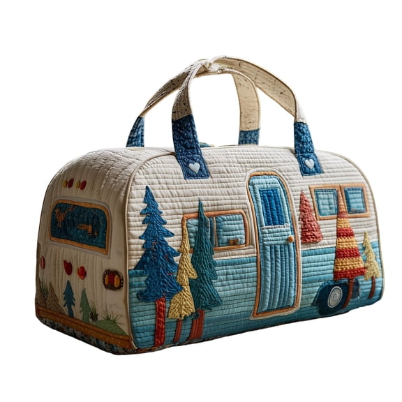 Vintage Patchwork Print Travel Tote Bag Large Capacity Weekender Shoulder Duffel for Women Trip Vacation