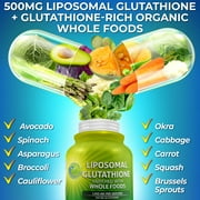 Liposomal Glutathione 500mg with Whole Foods, Antioxidant & Immune Support, Supplements Studio 120Ct
