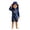 Blue, variant on Summer Baby Boys Full Swimsuit With Long Sleeves And Zip Front Two Piece Swim With Starry Rocket Print for Summer