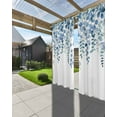 thumbnail image 3 of nqOlkjepod Outdoor Curtains for Patio Waterproof, Eucalyptus Blue Outdoor Privacy Panels Grommet, Farmhouse Leaves Summer Spring Blackout Outside Curtains for Porch/Cabana/Pergola 54"x84", 1 Panel, 3 of 8