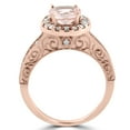 thumbnail image 2 of Pompeii 2 ct Vintage Morganite & Diamond Ring 14K Rose Gold (G/H,I1), 2 of 3