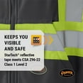 thumbnail image 3 of Pioneer Hi Vis Safety Black Hoodie - Zip-Up Style with Reflective Tape - Detachable Hood - Class 1, 3 of 9