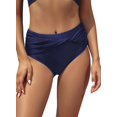 thumbnail image 1 of Pantalones de baño Twist Front de Cintura Alta para Mujer Azul profundo M Azul profundo M Xishao ropa, 1 of 2