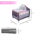 thumbnail image 2 of KIDDOS, Cuna Corral 3 en 1, plegable, color rosa, 2 of 6